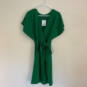 Topshop Green Wrap Dress, Size 4 - NWT